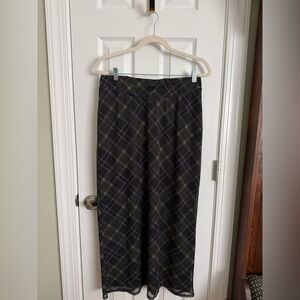 Urban Outfitters Green & Purple Plaid Skirt | 90’s Grunge Goth Fairy
